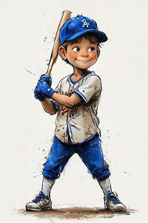 impactful color paint of cute drawing of a young boy is playing baseball,<lora:Cute_Drawing:0.8>, highly detailed, 8k, sharp, professional, clear, high contrast, crystal clear