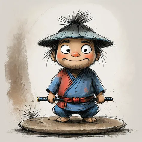 impactful color paint of cute drawing of a Samurai in a zen garden <lora:Cute_Drawing:0.8>, highly detailed, 8k, sharp, professional, clear, high contrast, crystal clear