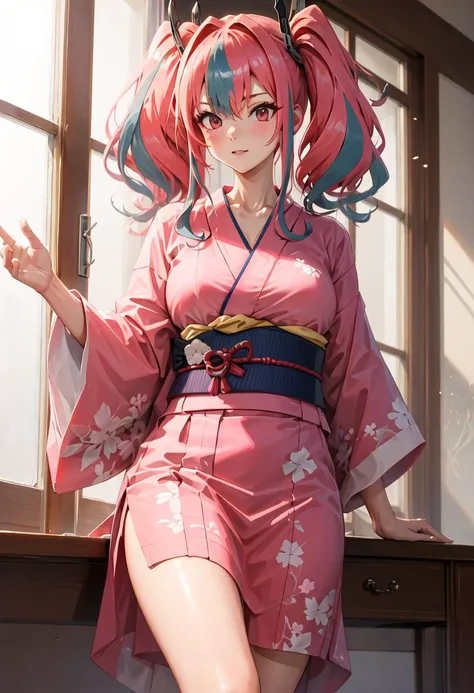 best quality, masterpiece, highres, solo, {bremerton_azurlane:0.90}, {white kimono:1.35}, {red hakama:1.35}, {wide sleeves:1.20}