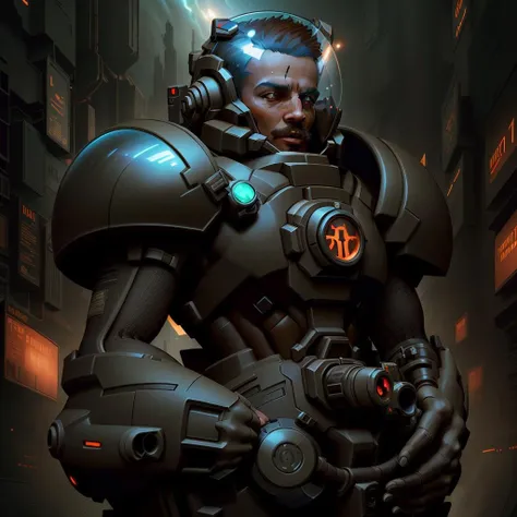 ethereal fantasy concept art of professional 3d model close up of man in space battle suit and helmet, (looking in camera), (smoking cigar), half body shot, futuristic city on background, <lora:machi:1> . octane render, highly detailed, volumetric, dramatic lighting . magnificent, celestial, ethereal, painterly, epic, majestic, magical, fantasy art, cover art, dreamy