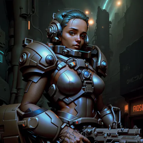 ethereal fantasy concept art of professional 3d model close up of man in space battle suit and helmet, (looking in camera), smoking cigar, holding chainsaw in another hand, half body shot, futuristic city on background, <lora:machi:1> . octane render, highly detailed, volumetric, dramatic lighting . magnificent, celestial, ethereal, painterly, epic, majestic, magical, fantasy art, cover art, dreamy