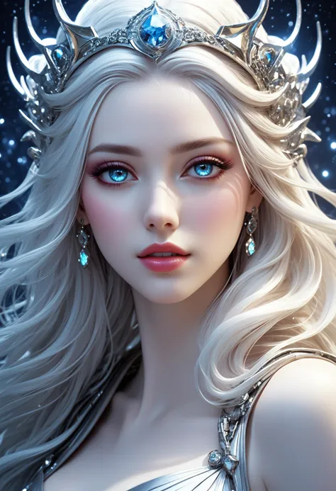 fantastic epic masterpiece, ((full-body-shot)), standing masterpiece, highest esthetic score, photo of an exquisitely beautiful pale skin european 1girl, 19yo, modern implementation of sci-fi "botichhelli The Birth of Venus"starlight falls on beautiful young face. Depth of field, insane details:1.4, ultra detailed, absurdres, 1:280f Zeiss lens, long aperture, fiery opal, platinum, obsidian, Iridium ,feet in the shell, extraterrestrial sight, intricate background, style by Hyung Jun Kim, bare feet, piercing eyes, detailed pupils, high-resolution texture face, luminous face, Ethereal glow , cinematic, reallife!,fantasy details,Jasmine Beckett Griffith, Luis Royo, van gogh,sharp focus, hyperdetailed, beautiful, mysterious,