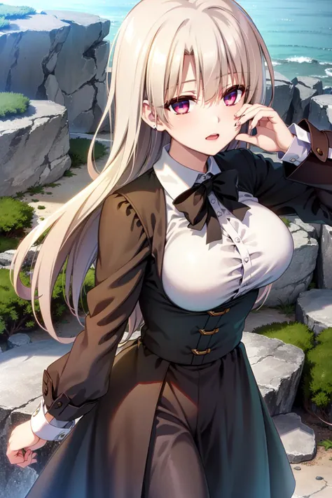 masterpiece, best quality, detailed eyes, Slender, a pretty sexy style woman, ((Random clothes, Standing at the precipice of greatness, we seized the opportunity and emerged victorious against all odds))