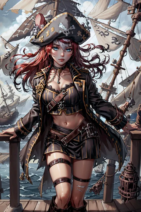 1girl, glossy skin, eyeliner, blush, tits, perfect , exposed breasts, perfect eyes, beautiful green eyes, female pubic hair, excessive pubic hair, night, low light, firelight, glowing, location deck of a pirate ship, cinematic lighting, volumetric lighting, g0thicPXL, glowing, warm lighting,1girl, (sexy 25 year old woman, perfect body, slim, athletic, tall, pale skin, freckles, medium breasts, puffy nipples, long legs, red lipstick, eyeliner, mascara, big butt, round ass, ginger hair, slender build IncursioDipDyedHair
triss marigold witcher, solo, looking at viewer, seductive look, collarbone, masterpiece, medium, athletic body, cinematic lighting, blushing, cute eyes, dark background, (female pirate clothing, tall black boots, long coat, loose corset, pirate hat, pirate cutlass, large belt, black stockings, garter belt), official art, unity 8k wallpaper, ultra detailed, beautiful and aesthetic, High quality, masterpiece, best quality, 040790-Y, woman, medium breasts,