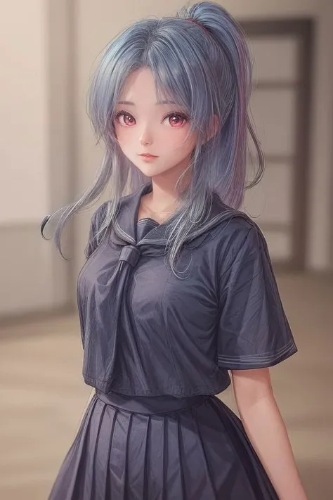 1girl,school uniform, serafuku,blue skirt,blue shirt
,
(masterpiece, best quality, ray tracing, volumetric lighting, ssao shadows, detailed, intricate, colorful),((portrait)) <lora:add_detail:1>
<lora:copax_charm_eu:0.5> <lora:botan:1>
