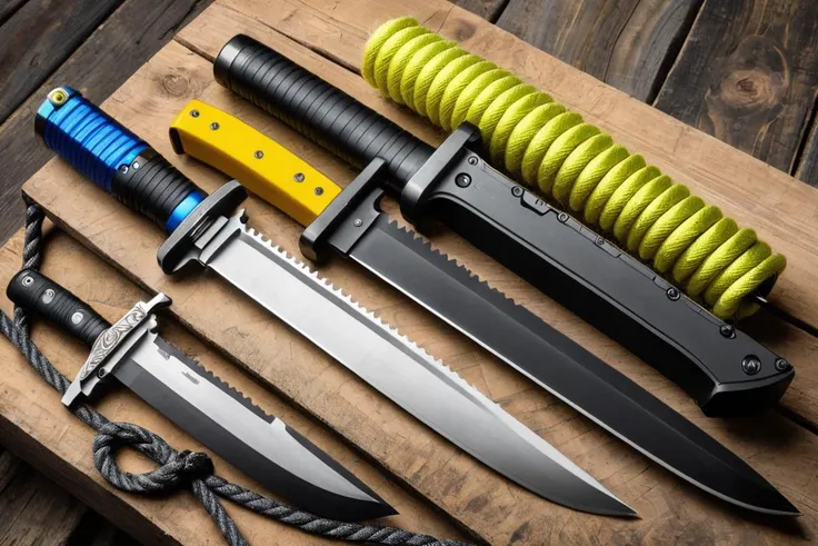 PokЩmon style <lora:Knife-FFusion-LoRA-FA:1> a black knife sitting on top of a piece of rope next to a black knife on top of a piece of rope on top of a wooden table next to a black knife and white rope on top of a wooden table with a gray wall in the background with a gray wall in the end of the end of the end of the, caterpillar tracks, ground vehicle, military, military vehicle, motor vehicle, no humans, tank, tank focus a knife and a rope on a wooden table, lightsaber katana, of a lightsaber hilt, military weaponry, close up shot a rugged, tactical knife, chainsword in the other, chainsaw sword katana, firearms photography, on a dark background, swinging reflective katana, katana, high quality product imageâ, a sword stuck in the ground a photo of a sand hourglass with a city in it, trapped inside an hourglass, hour glass, apocalyptic world, post-apocalyptic earth, apocalyptic future, invasion time on planet earth, time consumes us all, in the apocalyptic future, earth in background, looming over earth, atmosphere hyperrealistic, end of world, dystopian atmosphere, the end of time, no humans, planet, city, white background, cityscape, simple background, blue theme, scenery, building, earth (planet), skyscraper, sky,(Yellow hue:1.3),propaganda poster,soviet poster,sovietwave . Vibrant, cute, anime, fantasy, reminiscent of PokЩmon series
