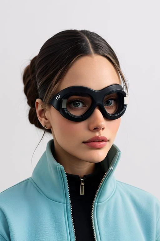 goggles around neck, , [ Girls-Next_Door_Maddy:0.15] <lora:guruguru_v2:0.5> guruguru, surprised