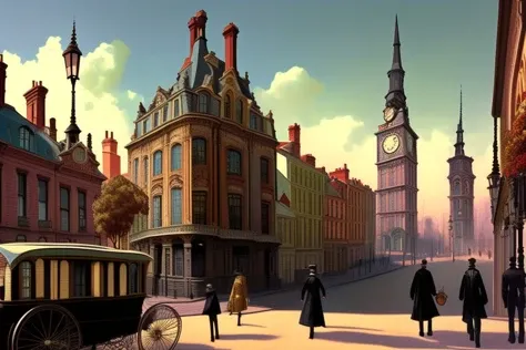 victorian city landscape