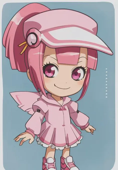 <lora:SC_Ran:0.8>, SC_Ran, 1girl, solo, smirk, chibi
