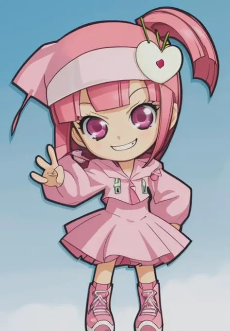 <lora:SC_Ran:0.8>, SC_Ran, 1girl, solo, smirk, chibi