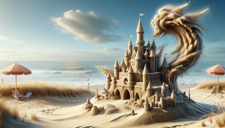 ral-sand, sand castle on the beach, wind ral-dissolve, ral-sand, sand castle on the beach, wind ral-dissolve, shining magical, epic composition, intricate, elegant, sharp focus, bright colors, highly detailed, clear background, cinematic, still, full color, shiny, winning, symmetry, fine, sublime, open, transparent, extremely aesthetic, glowing, rich deep, gorgeous, infinite, brilliant