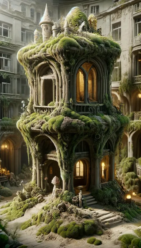 ral-sand,<lora:ral-sand:1>,ovrgrwth,<lora:ovrgrwth:1>,
8k,highly detailed,toy shop in a empty fantasy vertical city at the end of time,masterpiece,<lora:EnvyFlourishesXL01:1>,
Moss,ferns and tiny flowers,