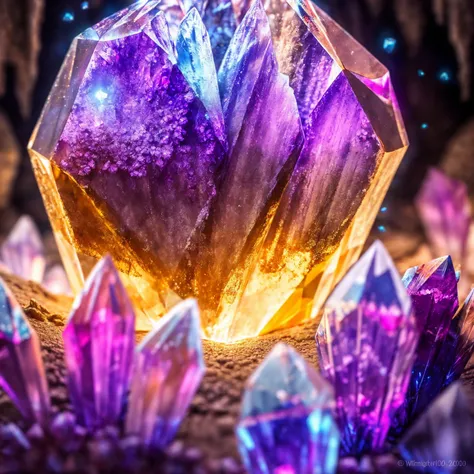 beautiful ((crystal cave)), with glowing mushrooms, dust , and fireflies
BREAK
(masterpiece, best quality, ultra realistic, 4k, 2k, (intricate, high detail:1.2), film photography, soft focus,
RAW photo, photorealistic, analog style, subsurface scattering, photorealism, absurd res), ((closeup))