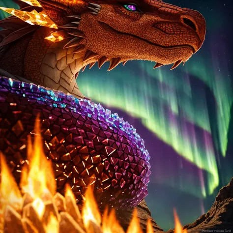mighty dragon made out of glowing ((crystals)), aurora australis, smoke , fire
BREAK
(masterpiece, best quality, ultra realistic, 4k, 2k, (intricate, high detail:1.2), film photography, soft focus,
RAW photo, photorealistic, analog style, subsurface scattering, photorealism, absurd res), ((closeup))