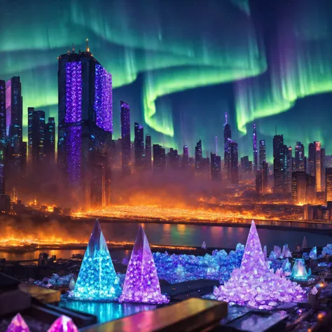 cyberpunk city made out of glowing((crystals)), aurora australis, smoke , fire
BREAK
(masterpiece, best quality, ultra realistic, 4k, 2k, (intricate, high detail:1.2), film photography, soft focus,
RAW photo, photorealistic, analog style, subsurface scattering, photorealism, absurd res), ((closeup))