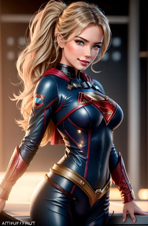 (sfw), a cinematic still of S057_HannahPalmer as super girl, cowboy shot, artistic erotica, flirty smirk, beautiful face, (realistic skin texture, highly detailed face), high quality, , masterpiece, photorealistic, absurdres, by artgerm, (by arny freytag), (fujifilm xt3)