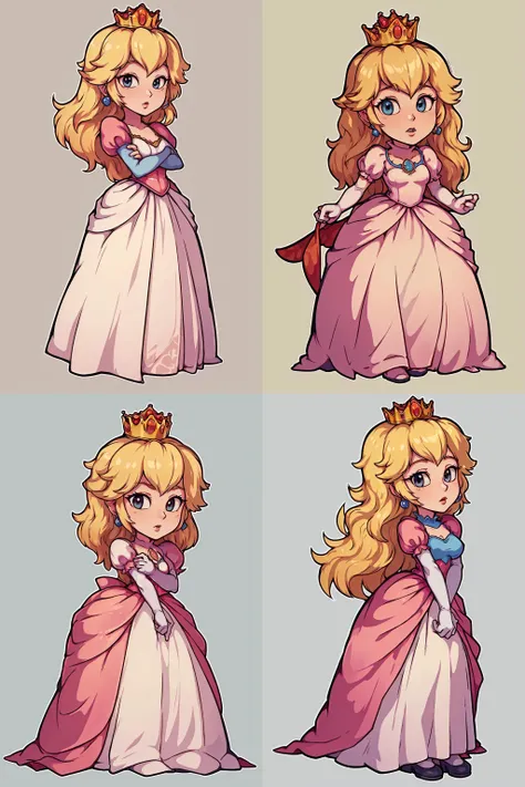 (best quality, masterpiece),
(princess peach), simple background, full body, (solid outline:1.2), <lora:peach:0.5>,<lora:easy_sticker:1>