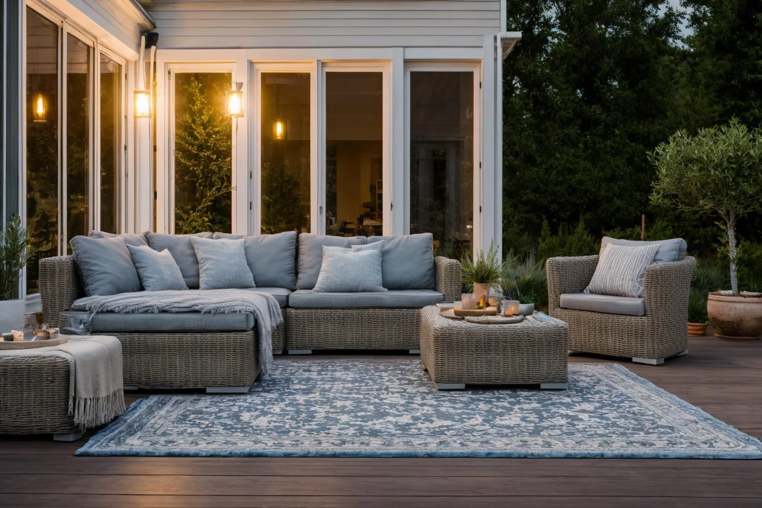 garden, Experience the magic of Pixar 3D, bringing to life a patio scene with a comfortable couch, table, and ambient lights. The blue rug on the floor stands out, adding depth to the scene. With a nod to Christian Hilfgott Brand and the light and space movement, the setting is a blend of realism and fantasy. The color temperature leans towards the cool side, with no facial expressions present. The ambient lighting highlights the textures and details, creating a stock photo-like atmosphere
<lora:lora_garden_architecture_Exterior_SDlife_Chiasedamme_V1.0:0.6>