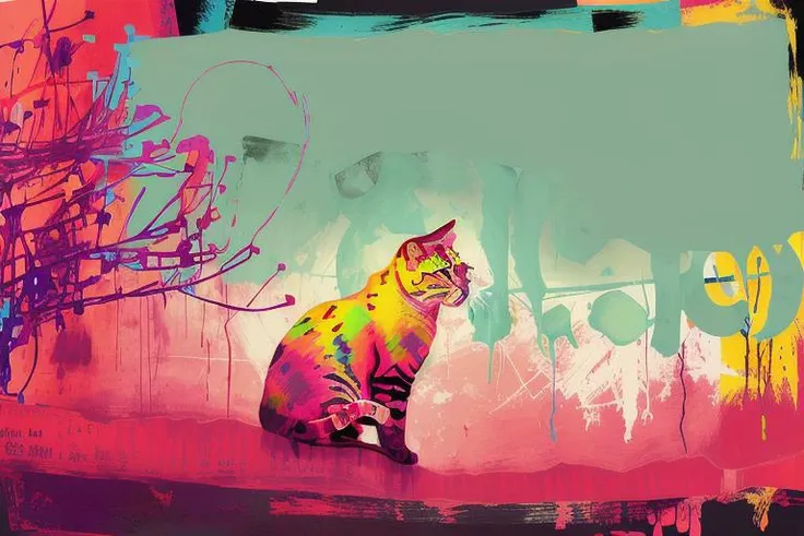 painting of a cat by Typography_Portrait <lora:Typography_Portrait:0.7>
