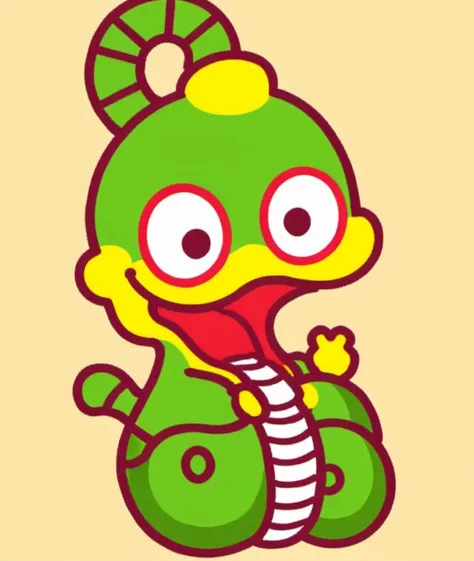 china chic emoticon, snake, <lora:cic:0.7>