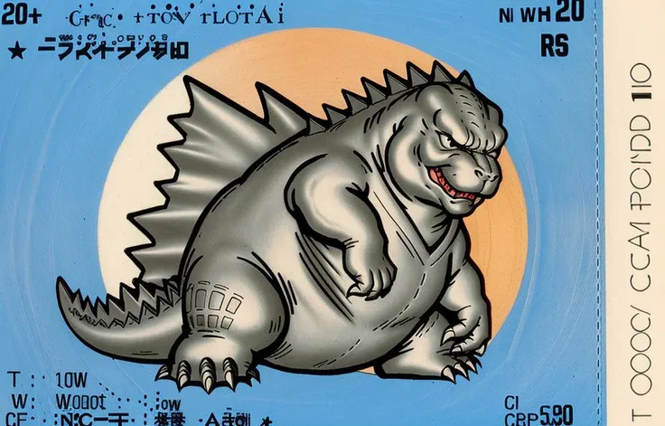 Godzilla by GodzillaToycard <lora:GodzillaToycard-000004:1>