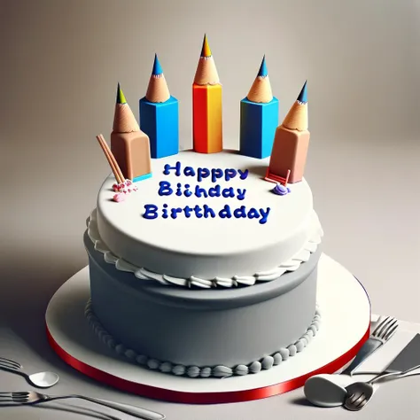 <lora:govind.pencil:1> pencil on top of a birthday cake
