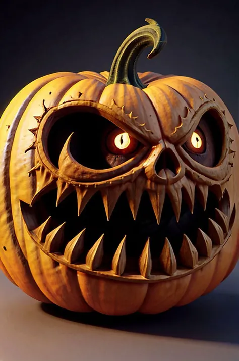 symmetrical fruitynightmare <lora:fruitynightmare_model:0.4> Pumpkin, octane render, unreal engine, highly detailed, intricate <lora:epiNoiseoffset_v2Pynoise:2> <lora:burtonesqueStyleV2Out_v2:0.35>