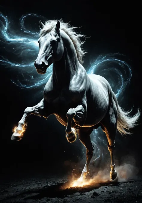 Dark Fantasy Art of hyper realistic masterpiece photo, long exposure, spectral luminescent steed running on the Bifrst in galaxy's space, dynamic Bifrost streaks, blurred motion, 8k, tonemapped, cinematic, volumetric light, perfect Rembrandt contrast <lora:xl_more_art-full_v1:0.5> analog photo, dark art by Nicola Samori, by Conor Harrington ral-exposure, dark, moody, dark fantasy style