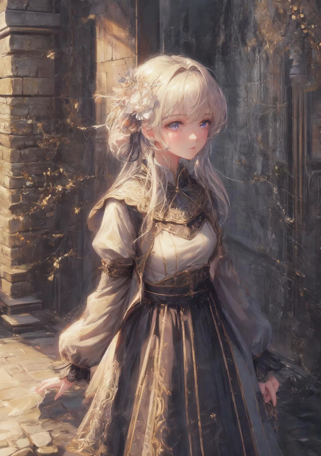 1girl, mature, (anime girl:1.4), exploring , walking, dungeon,pink eyes,(no pupils:1.3),(empty eyes:1.3), ruin city,(solo:1.4),(medium breasts:1.1)
//
female knight explore around massive dungeon, treasure room,
//
, <lora:dungeon_v2.0:1>,<lora:add_detail:0.6>,
//
, absurdres, high resolution, ((high quality:1.2, masterpiece:1.2)), (8k resolution), 8k, 8kres, 8k res, high details, detailed and intricate, intricate details, high intricate details, absurd amount of details, super resolution, ultra hd, megapixel, Establishing Shot, Tilt-Shift Focus, Birds Eye Shot, Overhead Shot, Profile Camera Staging, From Side, Looking Right, ((looking away from viewer:1.6)), absurdres, high resolution, ((high quality:1.2, masterpiece:1.2)), (8k resolution), 8k, 8kres, 8k res, high details, detailed and intricate, intricate details, high intricate details, absurd amount of details, super resolution, ultra hd, megapixel, Establishing Shot, Tilt-Shift Focus, Birds Eye Shot, Overhead Shot, Profile Camera Staging, From Side, Looking Right,