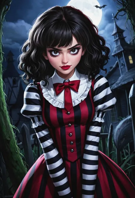 18 years old zendaya from "Beetlejuice" as Lydia Deetz, (toon),