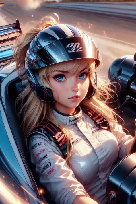 (detailed eyes:1.3), Beautiful Lighting, (1girl:blue  eyes, blonde hair, (hair between eyes:1.1)), (real skin), <lora:l - L| :1>, <lora:y:1>, 
 <lora:girllikeformularacing:1>, (((driving a formula racing))), ((fingers on steering wheel)), sitting on driver's seat, sharp eyes, ((helmet)), uniform, (((speed lines))), ((electricity)), ((spiral wind)), solo, 1girl, from above,  <lora:l-Tools- |tT:-5>