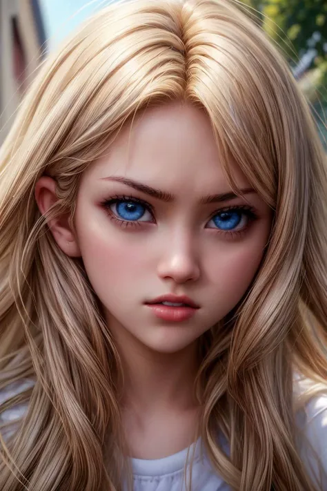 (detailed eyes:1.3), Beautiful Lighting, (1girl:blue  eyes, blonde hair, absurdly long hair, (hair between eyes:1.2)), (real skin), <lora:l - L| :1>, <lora:y:1>, outdoors, alley, 
 <lora:l_ang_ae_sd_64_32:1>, angry expression, (face:1.2), (AS-YoungV2:1.3), face only,