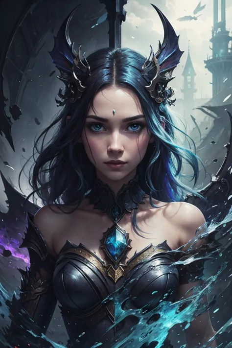 portrait, fantasy, epic, abstract, chaos, siren