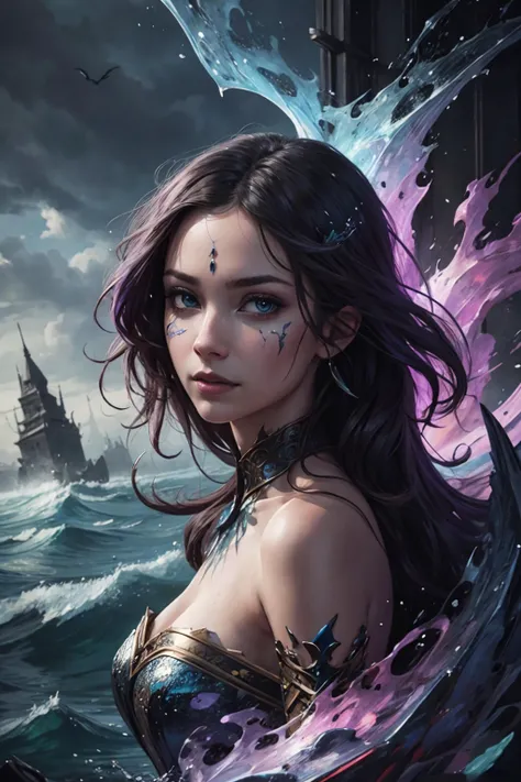 portrait, fantasy, epic, abstract, chaos, siren