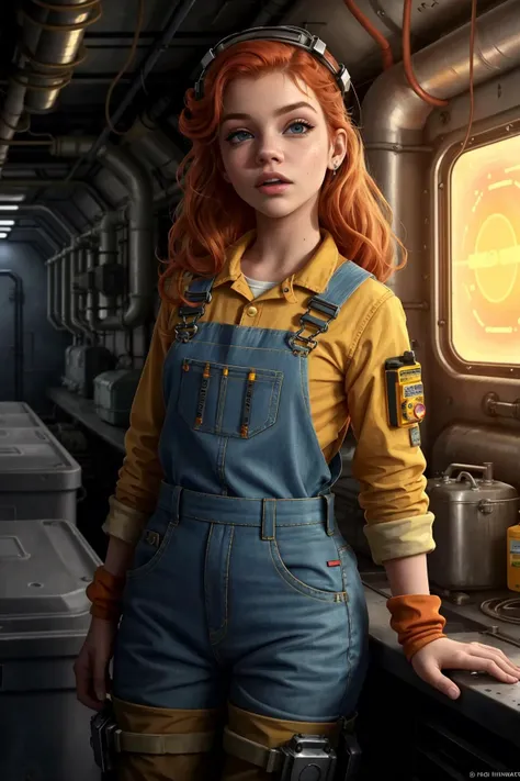 pretty woman mechanic working in a submarine engine room
(Clutter-Mechanical:1)
(best quality) (intricate details) (8k) (HDR) (cinematic lighting) (sharp focus)