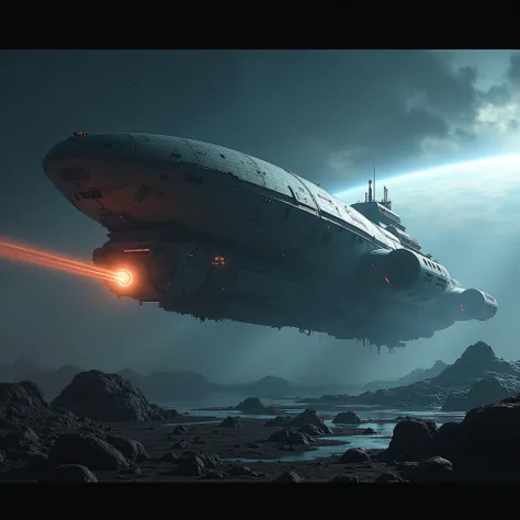 wallpaper of a crashed sci-fi ship