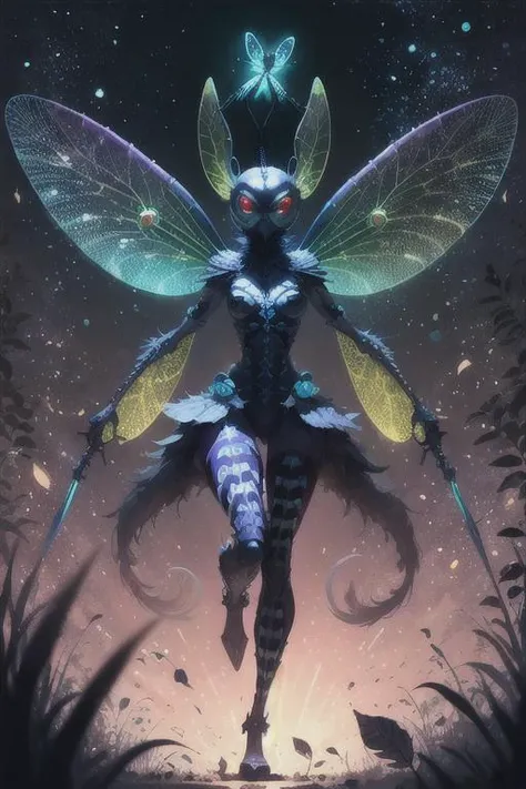 <lora:cheeseDaddysLandscapes_35:1>blacklight dragonfly