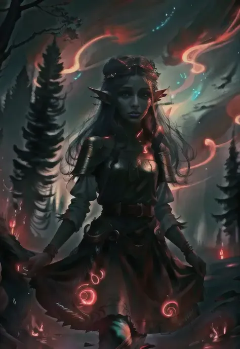 elves, long ears, (pretty face ), red eyes, standing in the middle of the forest, holding a bow towards the sky,
(illustration:1.2) (best quality) (detailed) (intricate) (8k) (HDR) (wallpaper) (cinematic lighting) (focus sharp)
<lora:GlowingRunesAIV6:1>, (GlowingRunesAIV6_blue sky: 1.8)