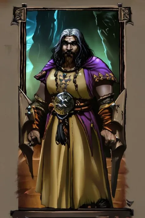 RPG style fantasy illustrations, (Medieval efreet), fantasyclassics <lora:FantasyClassics:1>