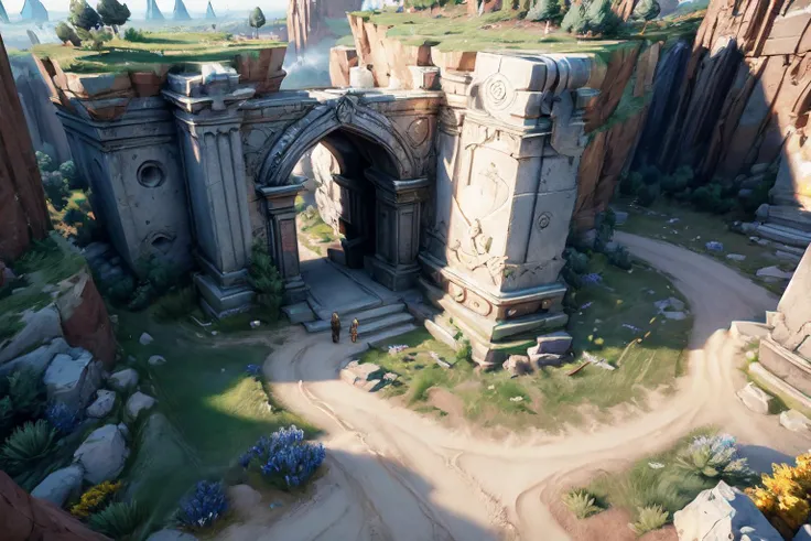cloud, cloudy_sky, day, sky, blue_sky, scenery, ancient ruins, flower, gras, deep canyon, high ground <lora:Stylized Ruins:1>, <lora:add_detail:1>
//
,((1girl, 1boy, walk, travel, migration, fantasy)),
//
, ((, Point of View Shot, POV, Aerial Shot, Helicopter Shot)), CGI, Realism, RTX, Tone Mapping, SSAO, Shaders, Moonlight, Volumetric Lighting, Volumetric Light, Volumetric, Sunlight, Natural Lighting, landscape, outdoors, ((high quality:1.2, masterpiece:1.2)), absurdres, high resolution, (8k resolution), 8k, 8kres, 8k res, high details, detailed and intricate, intricate details, high intricate details, absurd amount of details, super resolution, ultra hd, megapixel, , ((, Point of View Shot, POV, Aerial Shot, Helicopter Shot)), CGI, Realism, RTX, Tone Mapping, SSAO, Shaders, Moonlight, Volumetric Lighting, Volumetric Light, Volumetric, Sunlight, Natural Lighting, landscape, outdoors, ((high quality:1.2, masterpiece:1.2)), absurdres, high resolution, (8k resolution), 8k, 8kres, 8k res, high details, detailed and intricate, intricate details, high intricate details, absurd amount of details, super resolution, ultra hd, megapixel,