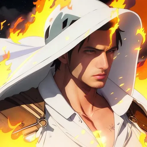 (original),(very detailed wallpaper),(best quality),(masterpiece),photographic reality,realistic,very detailed illustrations,
male,white cape,topless,(full body), night, ruins,flame,
4K unified, (super detailed CG: 1.2) , (8K: 1.2) , realistic, octane rendering,perfect detail,(best lighting),(super complex details)
<lora:OnePieceStyleLoRA:1>