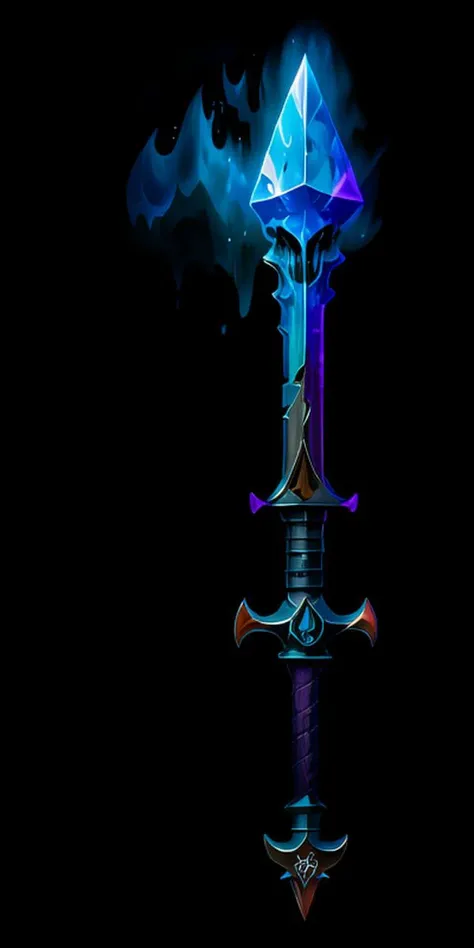 (masterpiece, best quality, ultra-detailed, absurdres), stylized, Illustration,
Game Art of old runic Claymore in painting Comix Art style, broadsword, cold, icy, death, skull hilt, mystical, primal, demonic, bone spike edge, sharp edge, old runes, old cloth on sword hilt, <lora:Pecha_Swords_LORA_V1:0.8>, Trending on Artstation, <lora:sxz-wowstyle_v4_50_64:0.69>
black background, lr:0.6