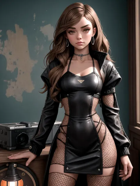 (ErinNobodySD15:0.8), AS-Adult,
woman, light brown eyes, dark brown hair, flat chest, small breasts, muscular, biceps, urban outfit, Caucasian, cute, dress with sleeves, fishnet, jewelry, chains,
modern, looking at viewer, facing the viewer,
(masterpiece:1.2) (best quality:1.2) (detailed) (8k) (HDR) (cinematic lighting) (sharp focus) (detailed eyes),
<lora:hair_length_slider_v1:0.1>
<lora:fitgirl_v10:0.3> fit,
<lora:FreakShowPunkV2:0.7> FreakShow,