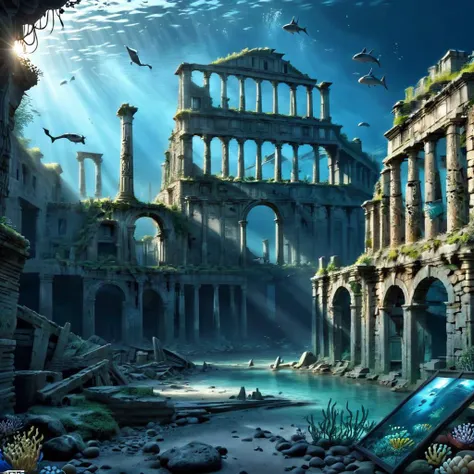 Masterpiece,absurd resolution,8k,high resolution,
AtlantisWorld,
outdoors,underwater,,no humans,sunlight,scenery,landscapes,ruins
, <lora:AtlantisWorld_XL:0.8>