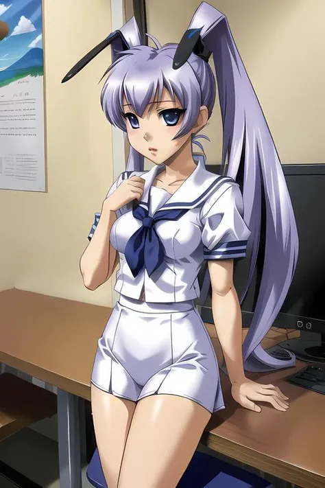 yashiro kasumi, 1girl, masterpiece, best quality, flat chest, school uniform, petite, <lora:Yashiro_Kasumi-15:0.6>