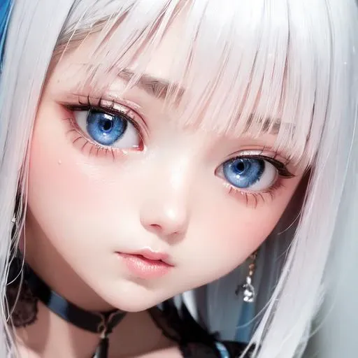 best quality, masterpiece,white hair, blue eyes, upper body,. Open one's mouth,,Exquisite mouth,Ejaculate in the mouth,Delicate s,sex mouth,Very detailed face,blush,close-up