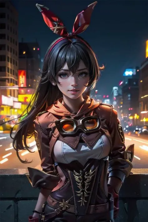 <lora:amber1:0.7> amber5star <lora:Character Amber with rabbit doll:0.6>
<lora:Character Amber by king_dong:0.25> amber, 1girl, bangs, gloves, hair_ribbon, hair_between_eyes, shorts, jacket, medium_breasts
upper body, portrait
(realistic photo:1.2), masterpiece, high quality, best quality, hyper detailed, HDR, (realism:1.1), real life,
outdoors
(seductive smile:0.85)
(aroused:1.2)
sexy pose
looking at viewer
<lora:NijiSoftFace:0.3> softface, pink lips
<lora:LowRA dark theme v2.0:0.55> dark theme
<lora:colorful_V2_lbw:0.6>
<lora:bf4:0.85> norfleet