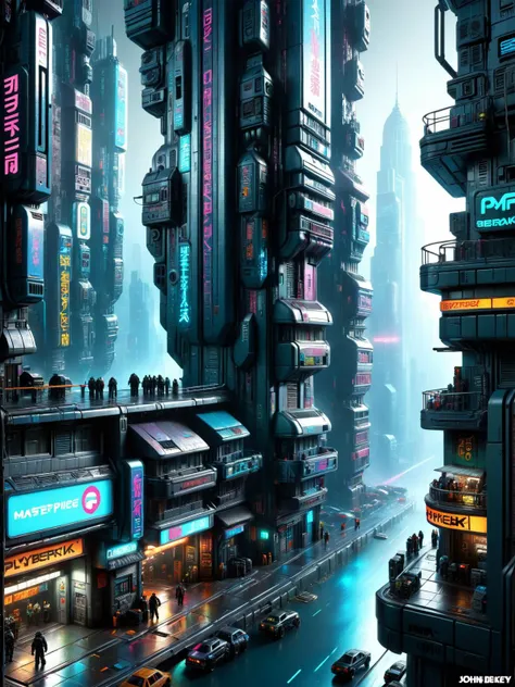 ral-plymbl cyberpunk city by John Berkey <lora:ral-plymbl-sdxl:0.8>, (masterpiece:1.2), best quality, (hyperdetailed, highest detailed:1.2), high resolution textures