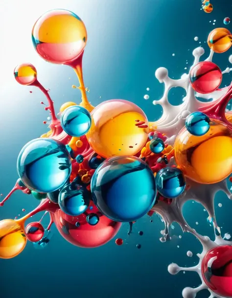 bubble, abstract color splash with water <lora:ral-plymbl-sdxl:1> ral-plymbl