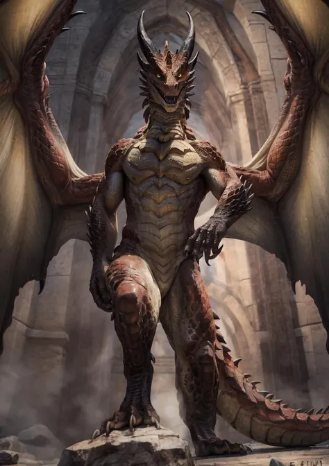 (safii'jiva:1.4), male, solo sfw, front view, elegant clothes, full body, long wings , (realistic scales, scales over body, detailed scale texture:1.2), paws, yellow dragon eyes, (quality eyes:1.4), 2 hands, happy <lora:Safii'jivaFRL27nO:1> <lora:add_detail:1>
BREAK,
(Highest Quality, 4k, masterpiece, Amazing Details:1.1), Shallow Depth of Field, E671, lens 50mm f/2.0, (huge) ((photorealistic) (RAW Photo)),